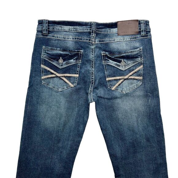 TK Axel Jeans Men's Size 34 Blue Slim Bootcut Denim Jeans - Picture 6 of 13